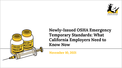 OSHA Emergency Temporary Standards: What California Employers Need to Know Now